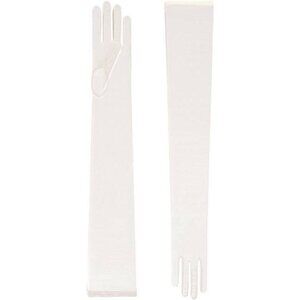 Long Satin Bridal Gloves in White